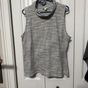 J Jill Pure Jill Sleeveless Mock Neck Top Space Dye Xl Popover Tunic